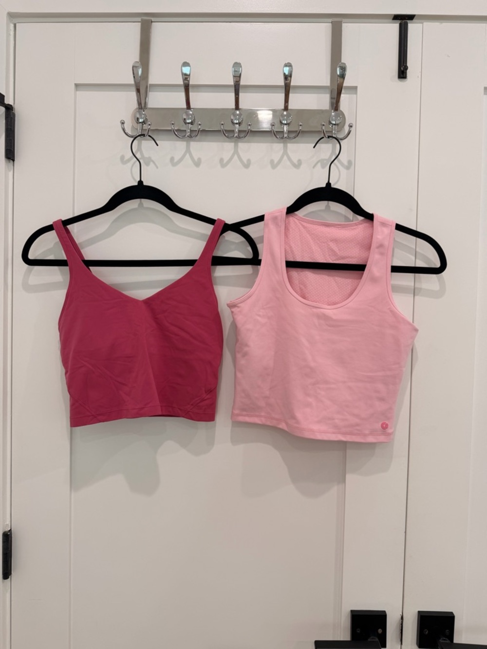 lululemon athletica Raspberry Pink V-Neck Crop Top